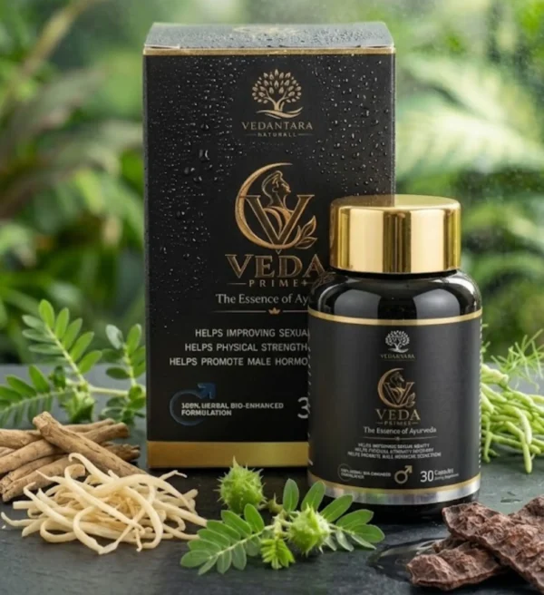 Veda Prime + Vedantara Naturals Veda Prime+ Ayurvedic capsules for men, 30 capsules